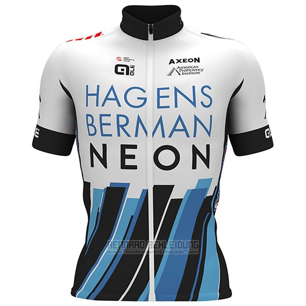 2017 Fahrradbekleidung Axeon Hagens Berman Wei und Shwarz Trikot Kurzarm und Tragerhose - zum Schließen ins Bild klicken